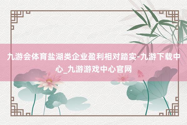 九游会体育盐湖类企业盈利相对踏实-九游下载中心_九游游戏中心官网