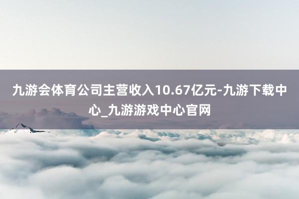 九游会体育公司主营收入10.67亿元-九游下载中心_九游游戏中心官网