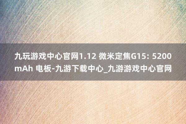 九玩游戏中心官网1.12 微米定焦G15: 5200mAh 电板-九游下载中心_九游游戏中心官网