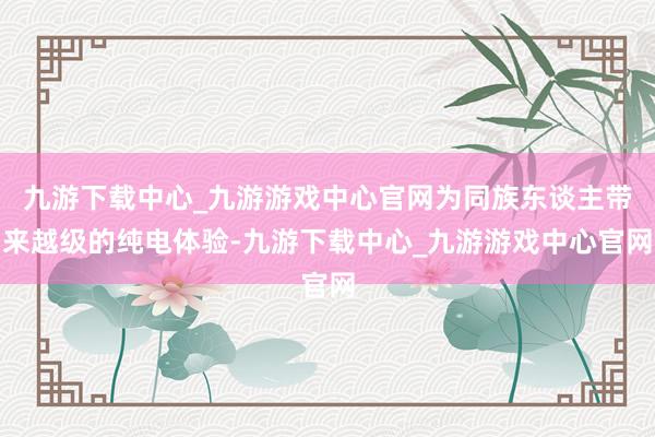 九游下载中心_九游游戏中心官网为同族东谈主带来越级的纯电体验-九游下载中心_九游游戏中心官网